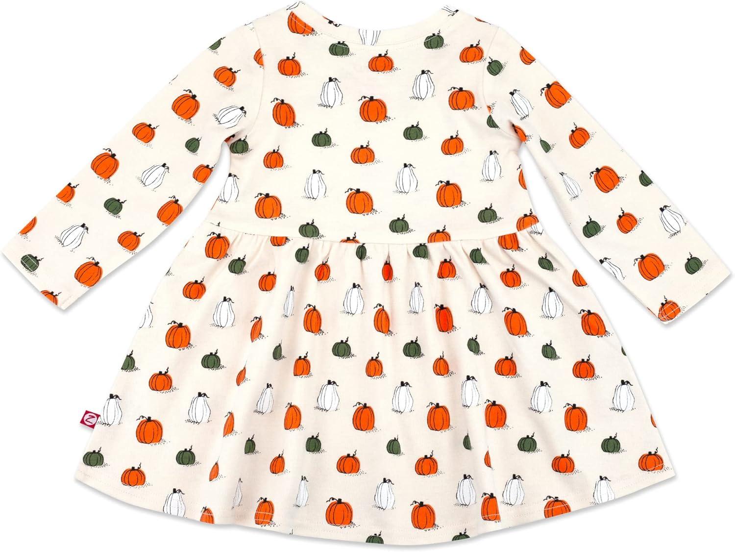 imageZutano Baby Girls Organic Cotton Long Sleeve DressPumpkin Patch