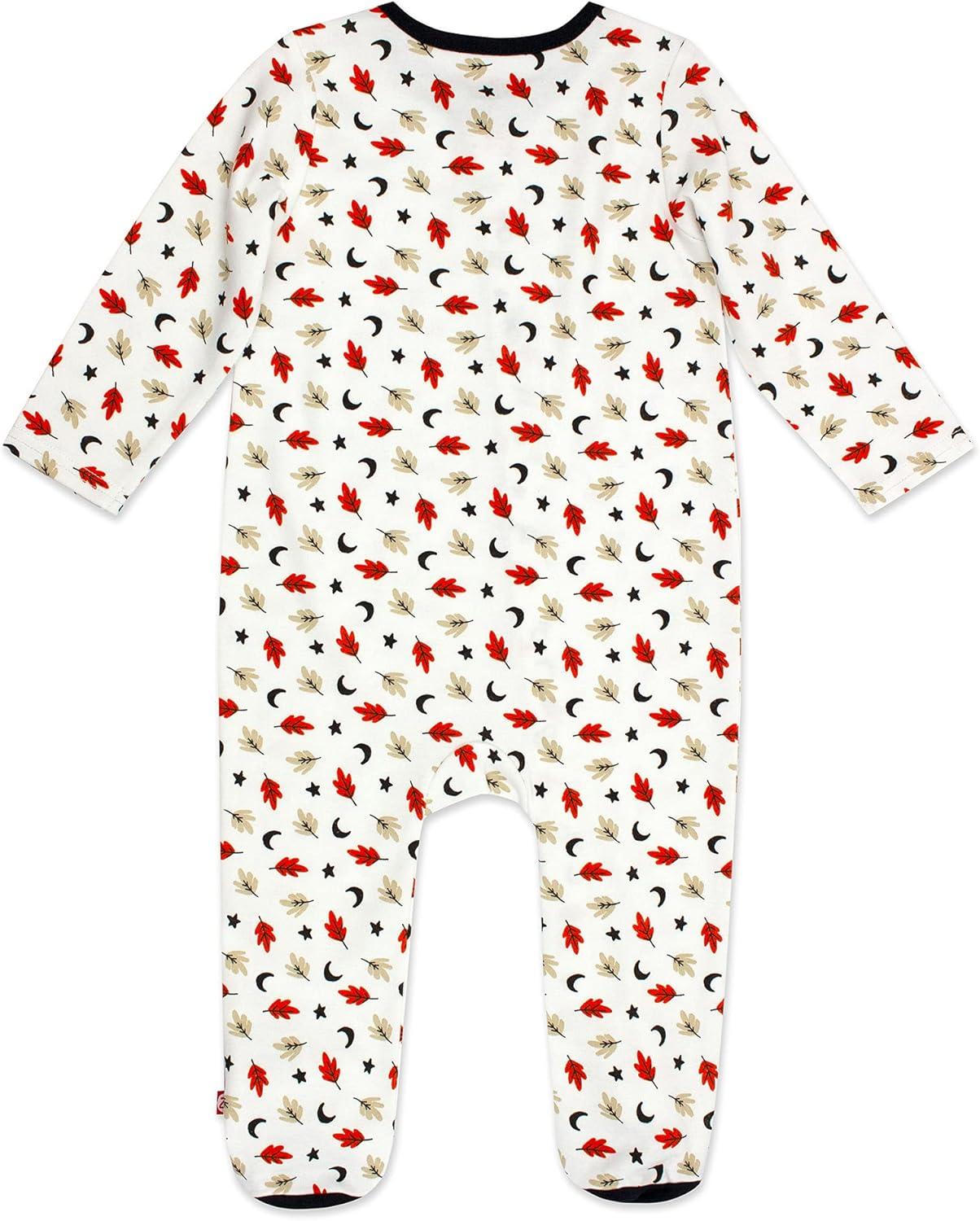 imageZutano Baby Organic Cotton Footie Pajamas SnapFront Infant PajamasLittle Leaf