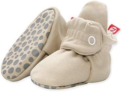imageZutano Cotton Baby Booties with Gripper Soles Soft Sole StayOn Baby Shoes Bundle 12M