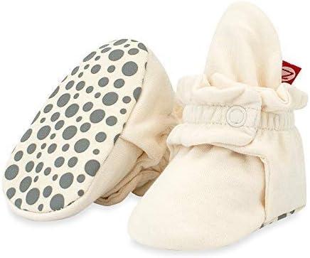 imageZutano Cotton Baby Booties with Gripper Soles Soft Sole StayOn Baby Shoes Bundle 6M