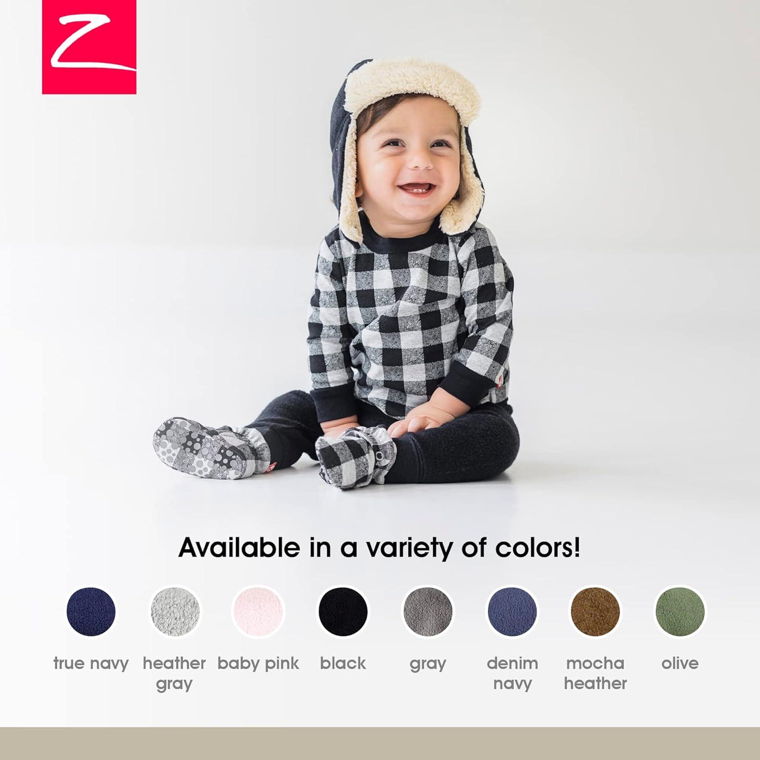imageZutano Cozie Fleece Unisex Toddler and Baby Trapper Hat ColdWeather Hat for Little Boys and GirlsDenim Navy