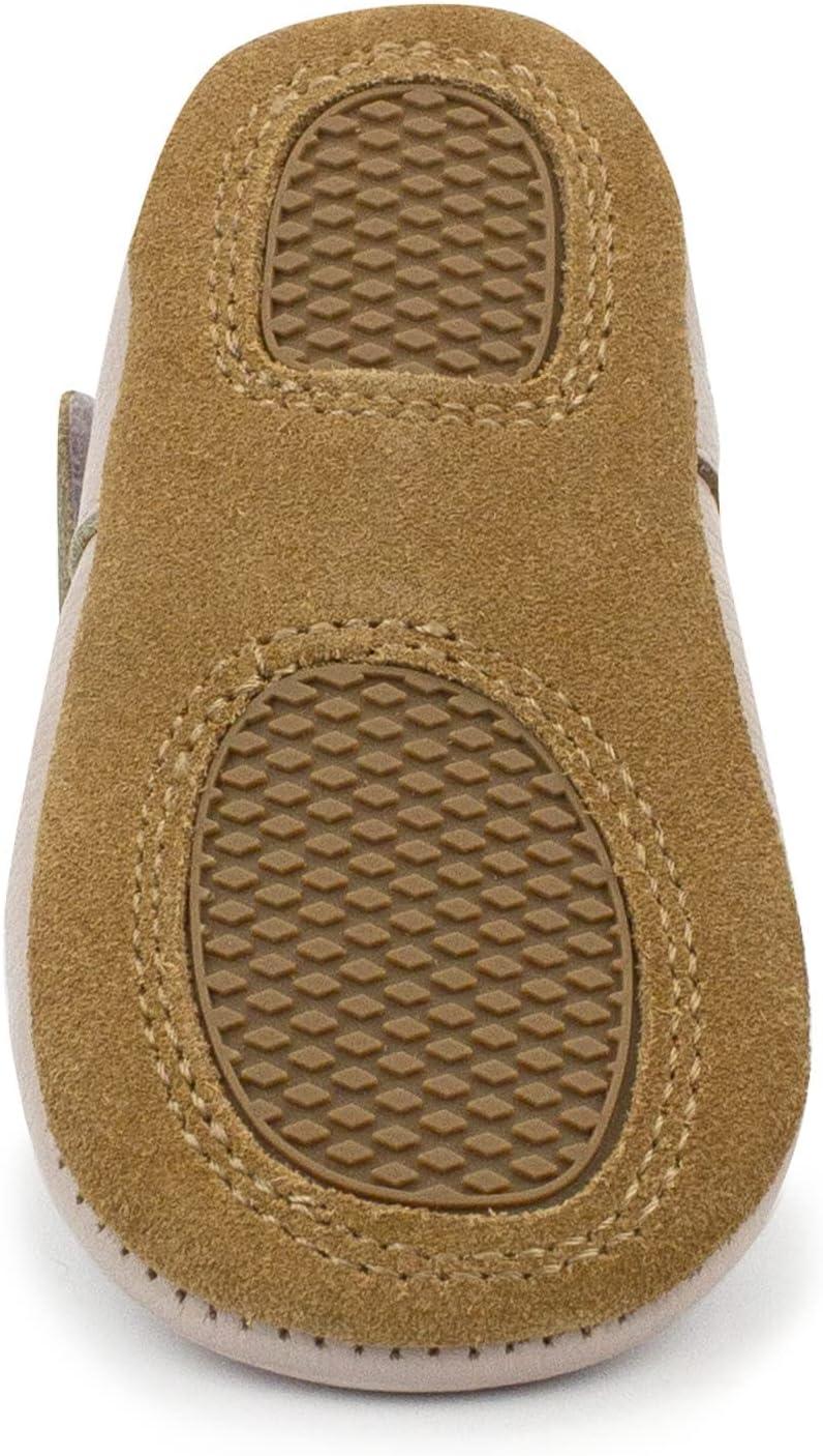imageZutano Easy On Leather Mary Jane Baby Shoes AntiSlip and Soft SoleDove