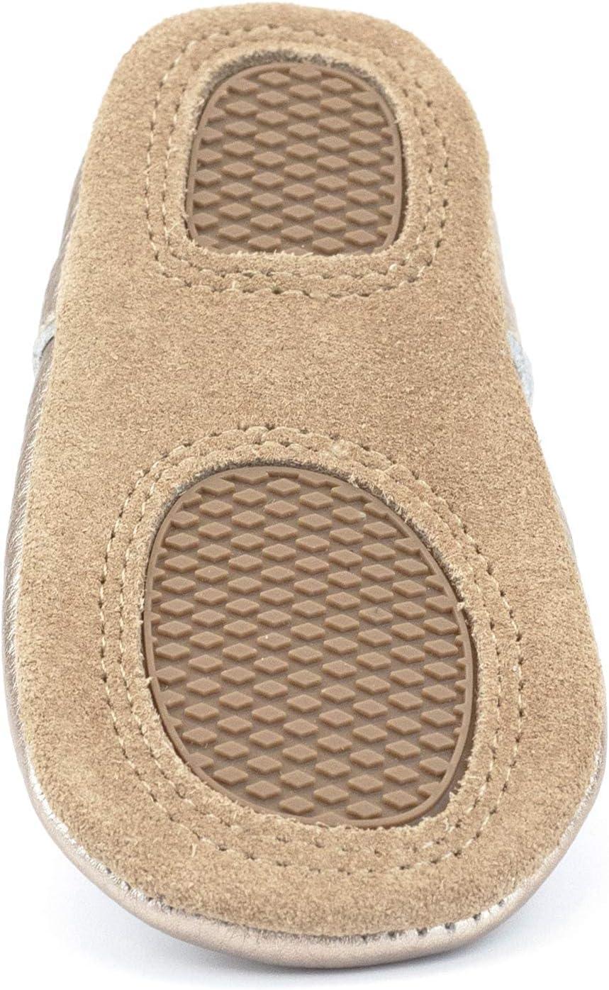 imageZutano Easy On Leather Mary Jane Baby Shoes AntiSlip and Soft SoleRose Gold