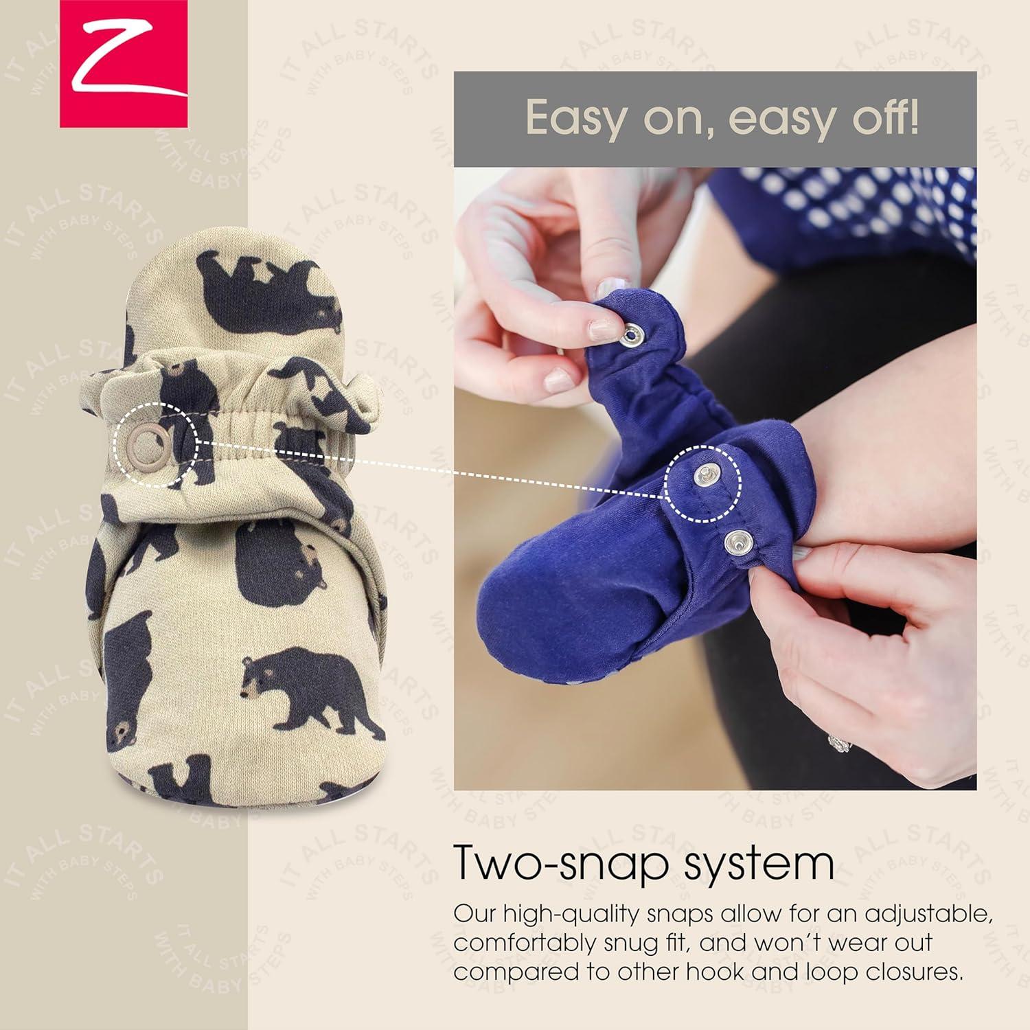 imageZutano Organic Baby Booties Newborn Infant Lost Baby Socks Solution Unisex Girl Boy 03 36 612 1218 1824 MonthsBlack Bear