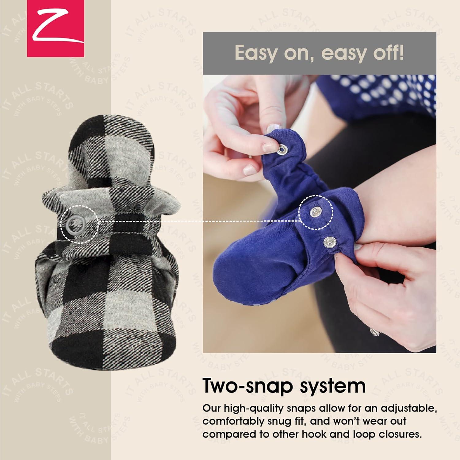 imageZutano Organic Baby Booties Newborn Infant Lost Baby Socks Solution Unisex Girl Boy 03 36 612 1218 1824 MonthsBuffalo Check