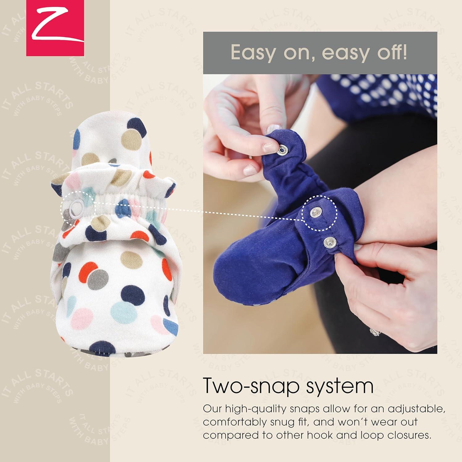imageZutano Organic Baby Booties Newborn Infant Lost Baby Socks Solution Unisex Girl Boy 03 36 612 1218 1824 MonthsCircus Dots