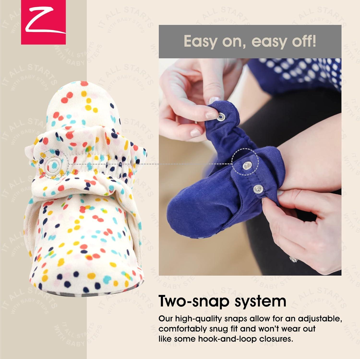 imageZutano Organic Baby Booties Newborn Infant Lost Baby Socks Solution Unisex Girl Boy 03 36 612 1218 1824 MonthsConfetti