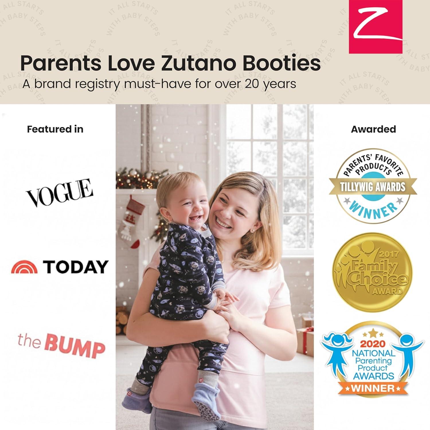 imageZutano Organic Baby Booties Newborn Infant Lost Baby Socks Solution Unisex Girl Boy 03 36 612 1218 1824 MonthsGray Heather