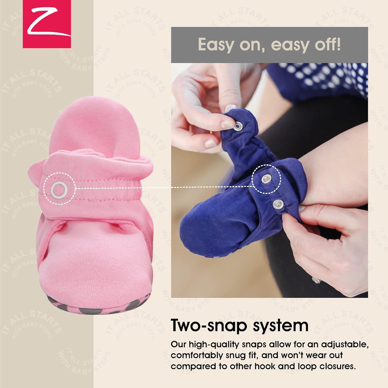 imageZutano Organic Baby Booties Newborn Infant Lost Baby Socks Solution Unisex Girl Boy 03 36 612 1218 1824 MonthsHot Pink