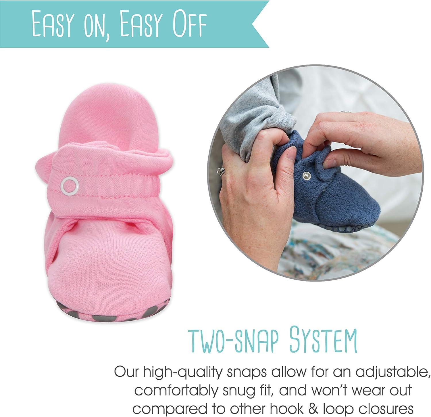 imageZutano Organic Baby Booties Newborn Infant Lost Baby Socks Solution Unisex Girl Boy 03 36 612 1218 1824 MonthsHot Pink