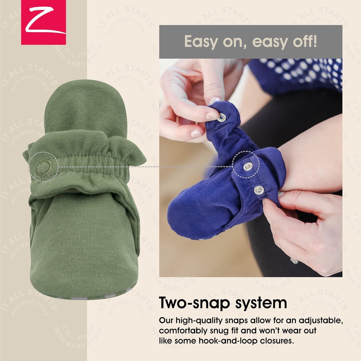 imageZutano Organic Baby Booties Newborn Infant Lost Baby Socks Solution Unisex Girl Boy 03 36 612 1218 1824 MonthsOlive