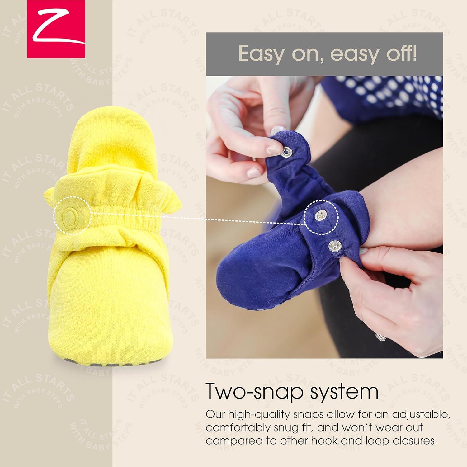 imageZutano Organic Baby Booties Newborn Infant Lost Baby Socks Solution Unisex Girl Boy 03 36 612 1218 1824 MonthsPopcorn