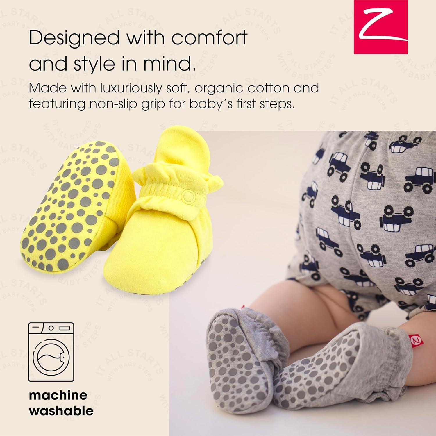 imageZutano Organic Baby Booties Newborn Infant Lost Baby Socks Solution Unisex Girl Boy 03 36 612 1218 1824 MonthsPopcorn