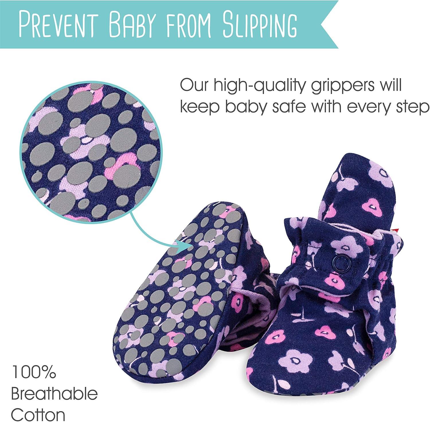 imageZutano Organic Baby Booties Newborn Infant Lost Baby Socks Solution Unisex Girl Boy 03 36 612 1218 1824 MonthsPrimrose