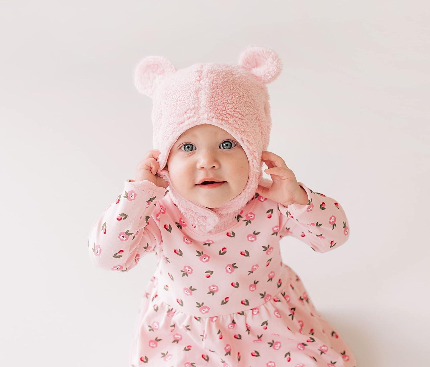 imageZutano Unisex Baby Furry Baby Bear Hat Oat Furry 6MBaby Pink Furry