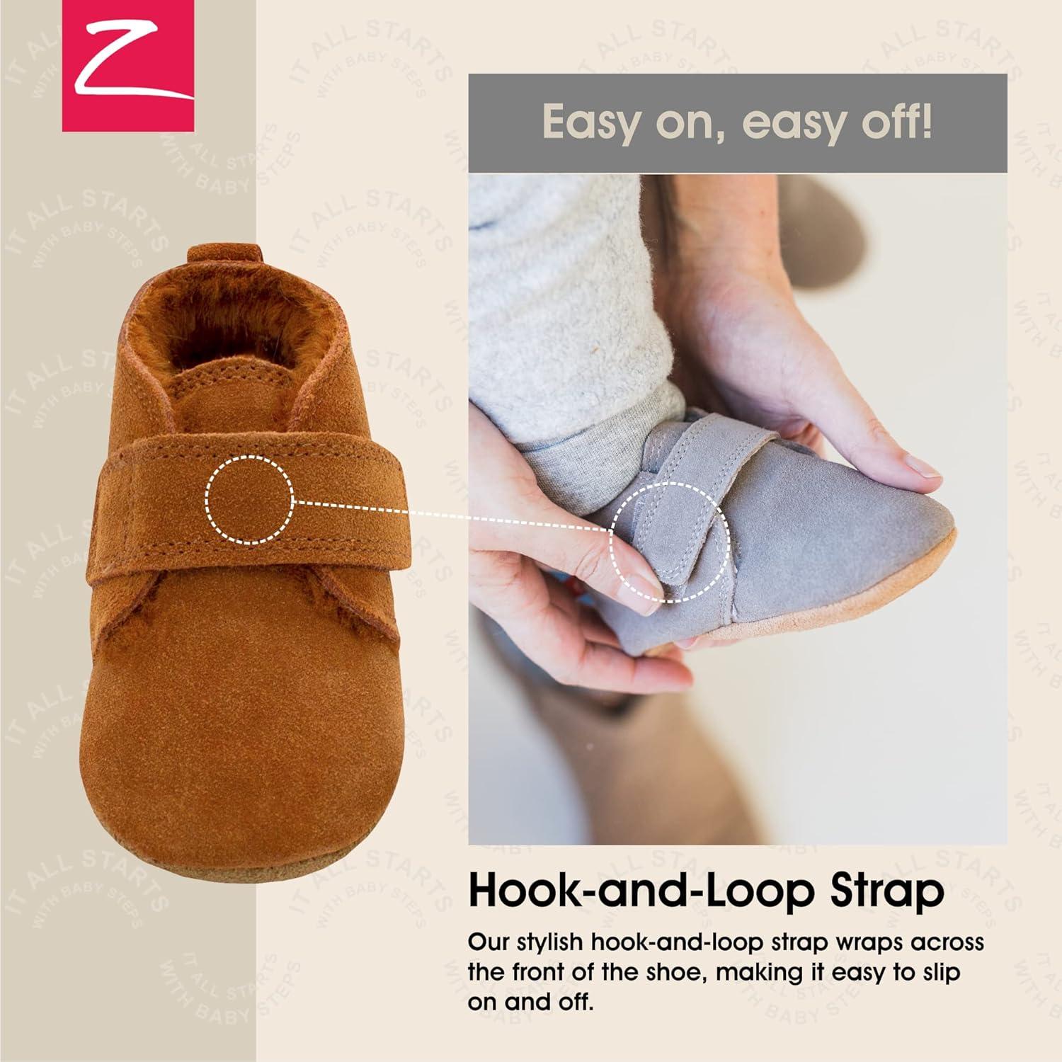 imageZutano Unisex Baby Leather Shoes FauxFurLined Booties Winter Boots for BabiesPecan