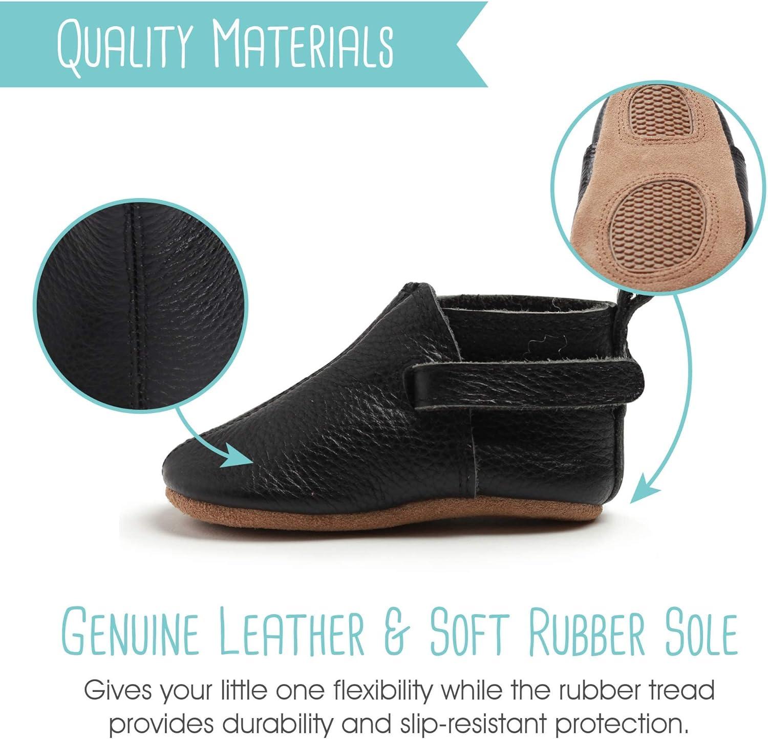 imageZutano UnisexBaby Leather Baby ShoesBlack