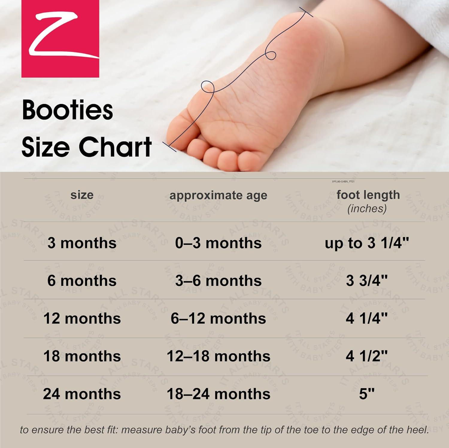 imageZutano babyboys Unisex Cotton Baby Booties With Gripper Soles Soft Sole Stayon Baby Shoes
