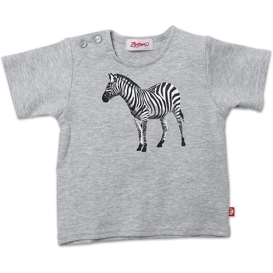 imageZutano Baby Boys Primary Stripe Short Sleeve T ShirtGray