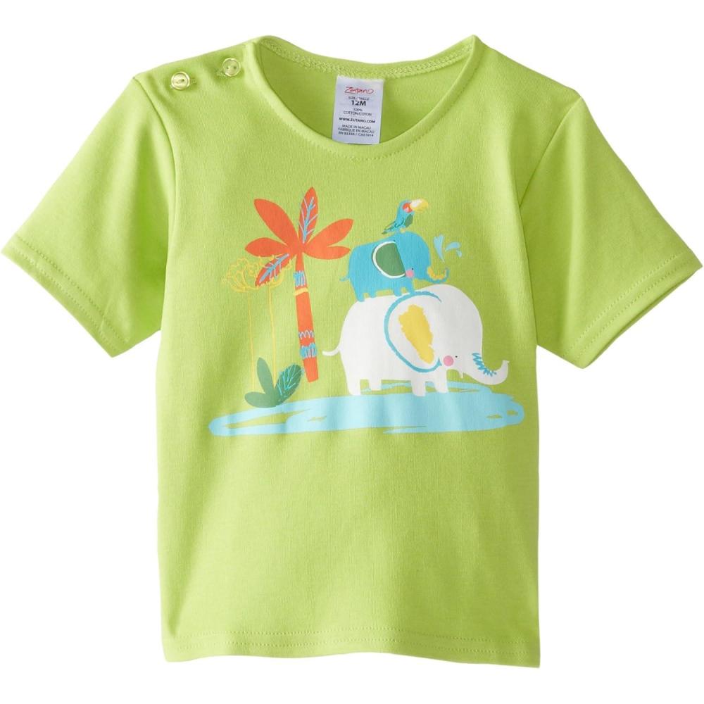 imageZutano Baby Boys Primary Stripe Short Sleeve T ShirtLime