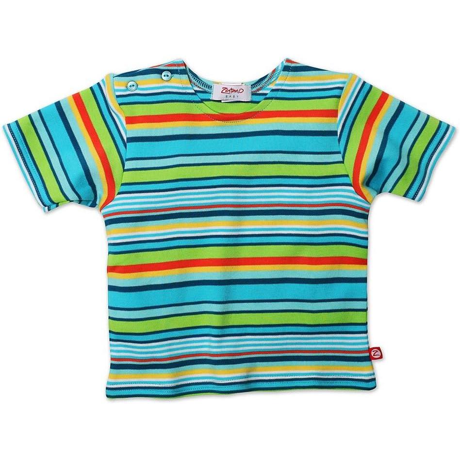 imageZutano Baby Boys Primary Stripe Short Sleeve T ShirtPool