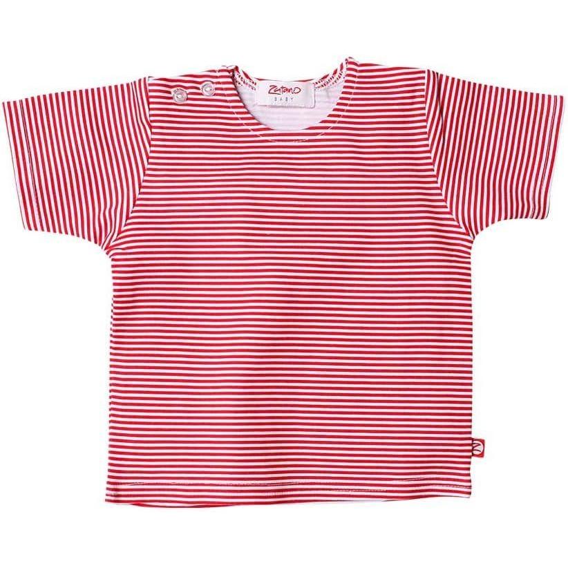 imageZutano Baby Boys Primary Stripe Short Sleeve T ShirtRed