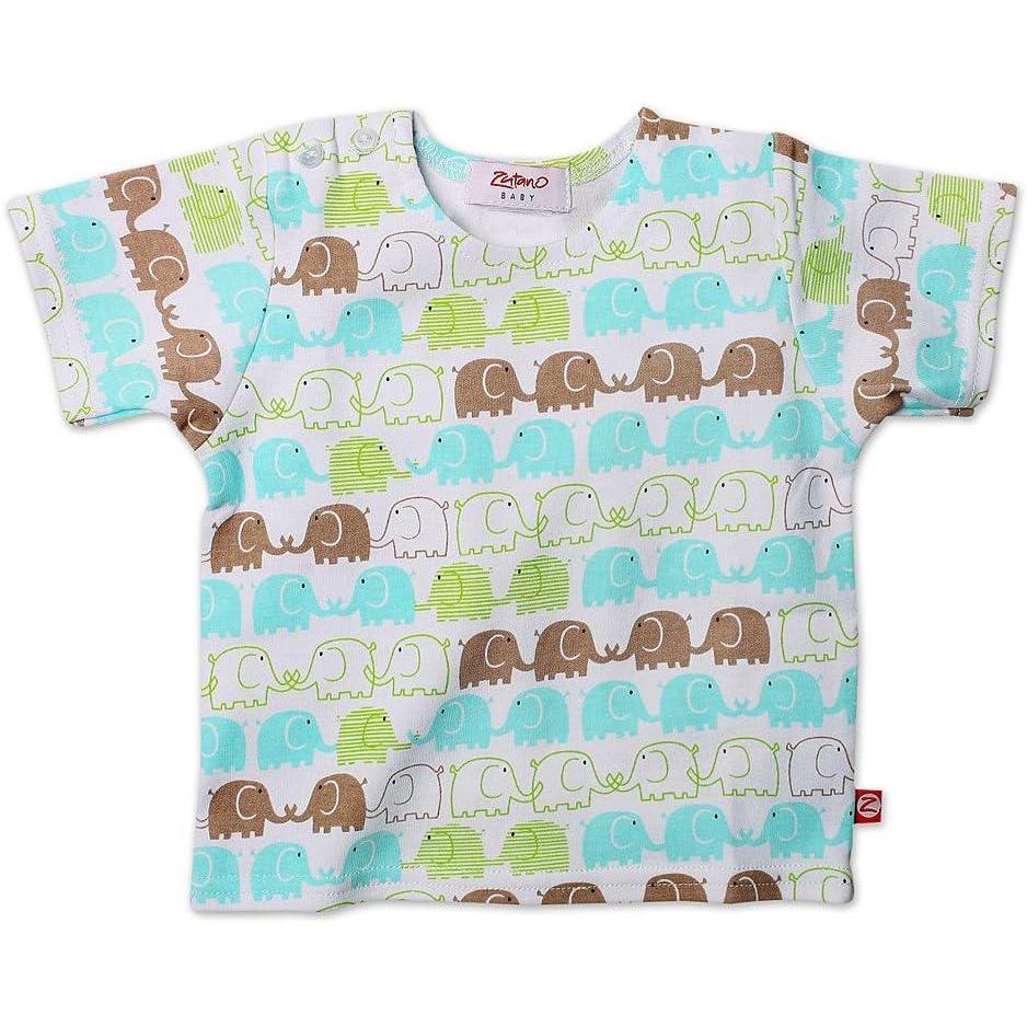 imageZutano Baby Boys Primary Stripe Short Sleeve T ShirtWhite