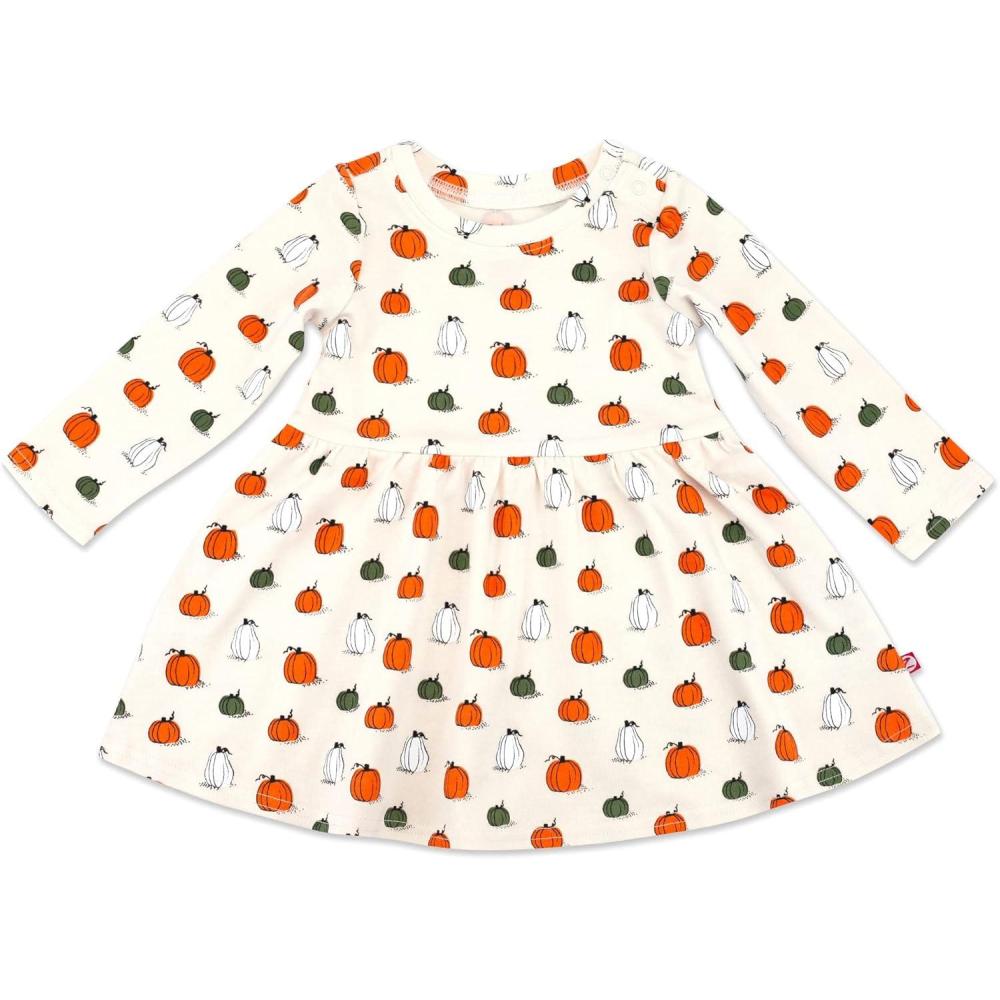 imageZutano Baby Girls Organic Cotton Long Sleeve DressPumpkin Patch