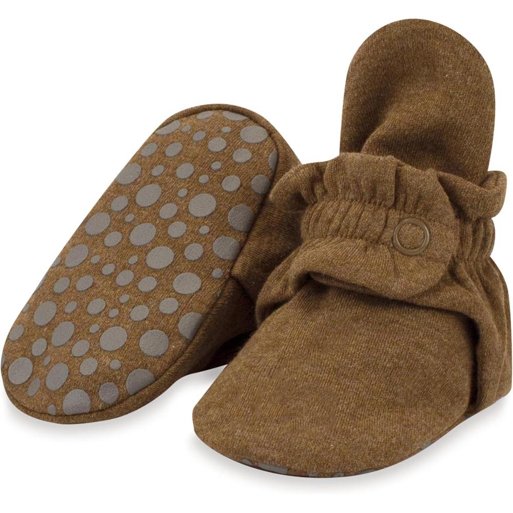 imageZutano Organic Baby Booties Newborn Infant Lost Baby Socks Solution Unisex Girl Boy 03 36 612 1218 1824 MonthsHeather Mocha
