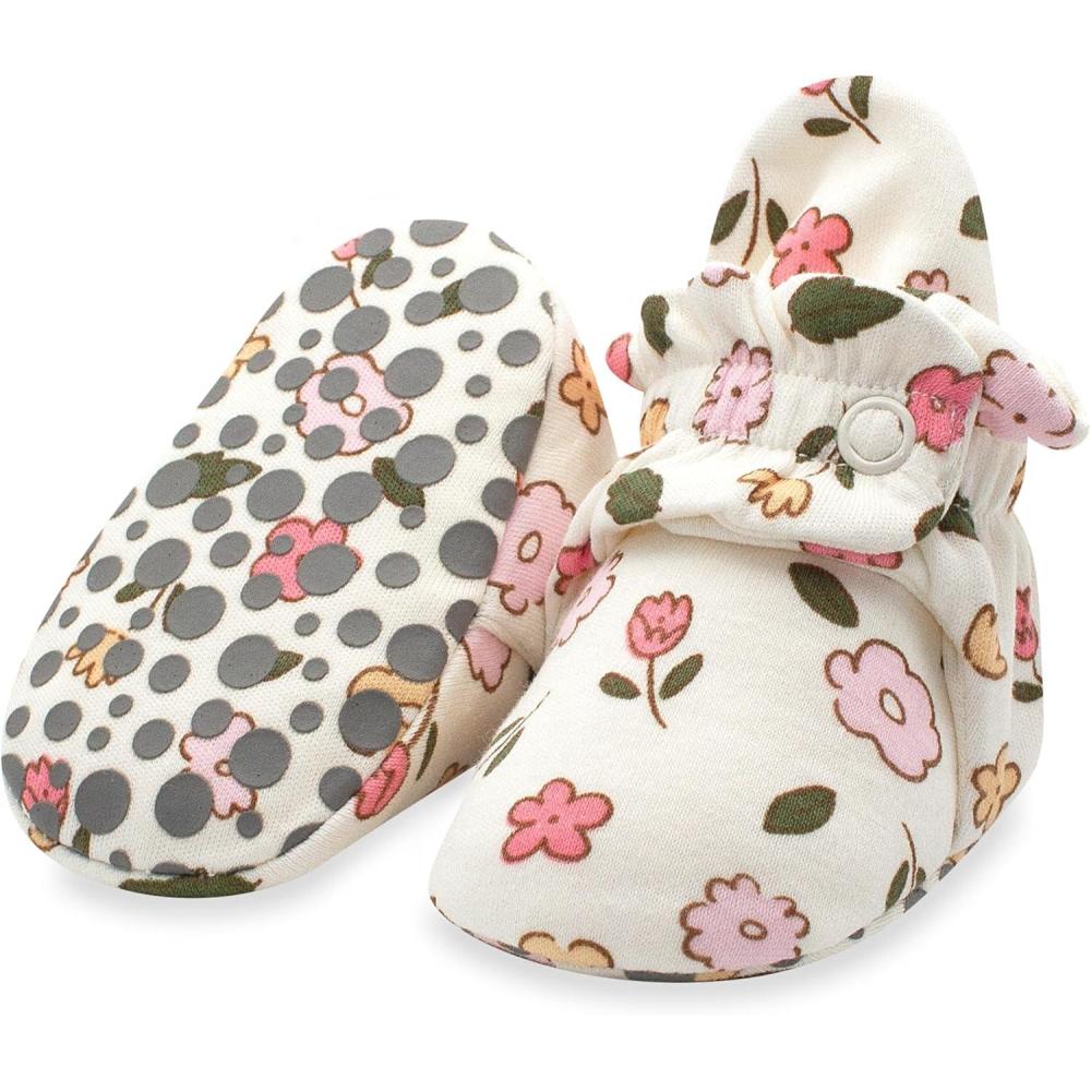imageZutano Organic Baby Booties Newborn Infant Lost Baby Socks Solution Unisex Girl Boy 03 36 612 1218 1824 MonthsWildflowers