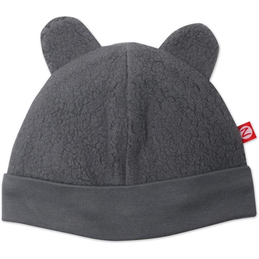imageZutano Unisex Baby Fleece Hat Winter Baby Hat for Boys and Girls ColdWeather Baby Gear Infant CapGray