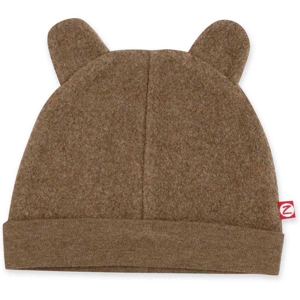 imageZutano Unisex Baby Fleece Hat Winter Baby Hat for Boys and Girls ColdWeather Baby Gear Infant CapMocha Heather