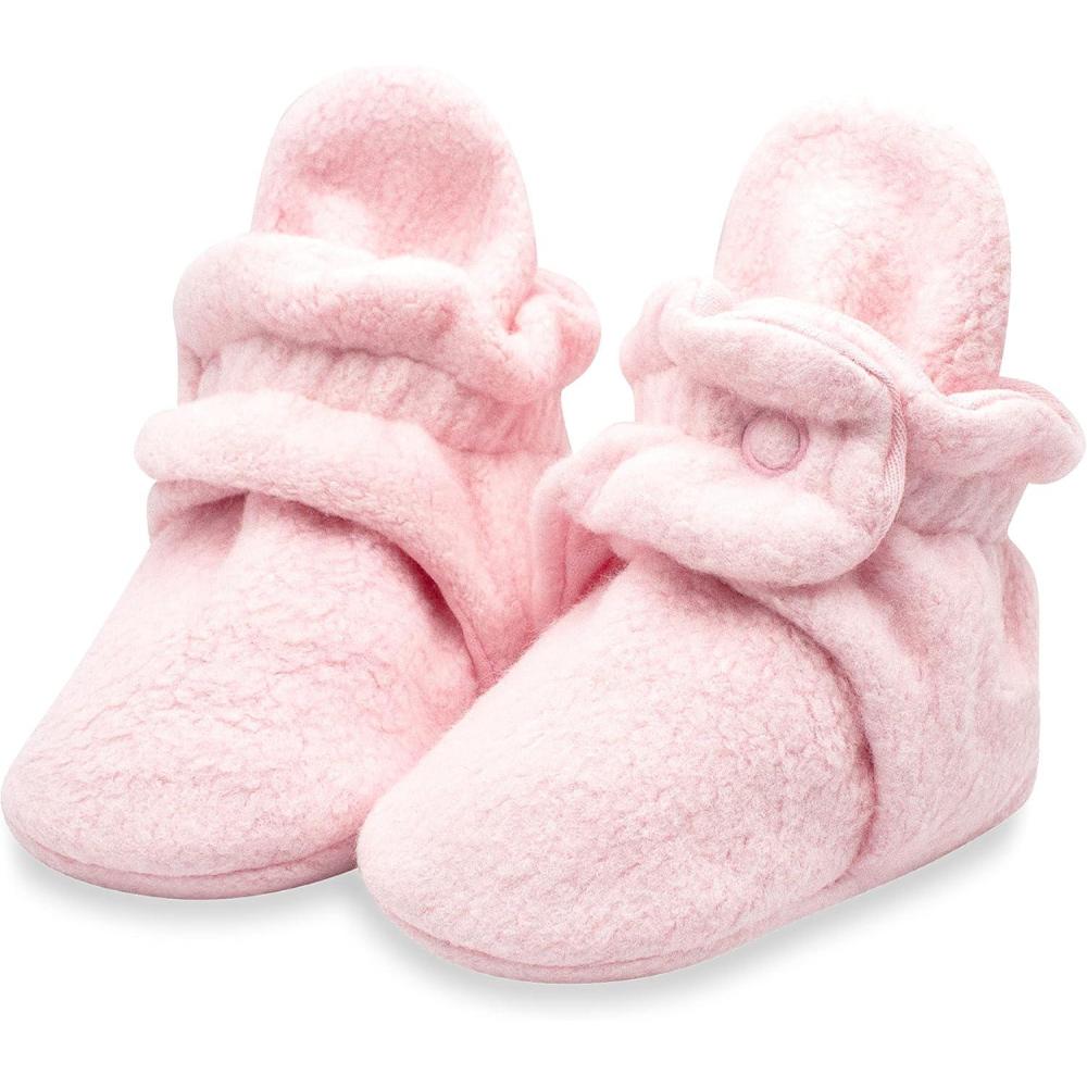 imageZutano Unisex Fleece Baby Booties Two Snap Closure Newborn to 24 MonthsBaby Pink