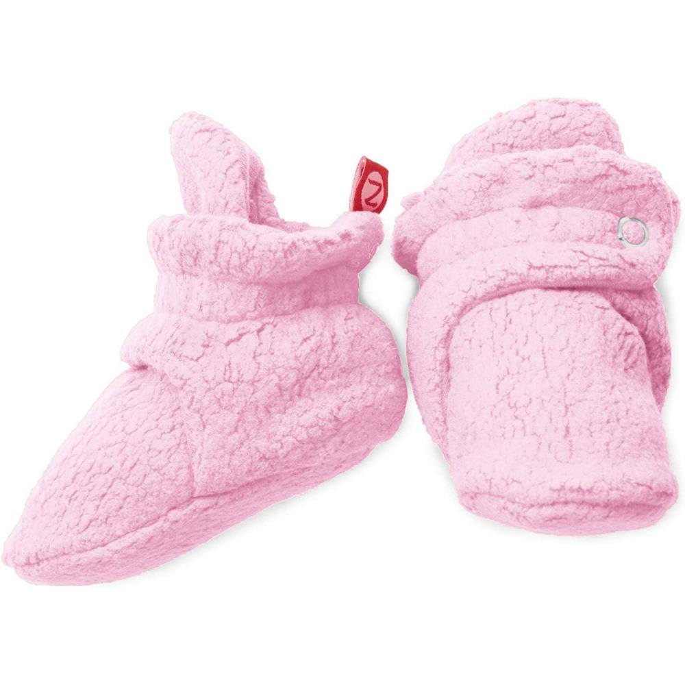 imageZutano Unisex Fleece Baby Booties Two Snap Closure Newborn to 24 MonthsPink