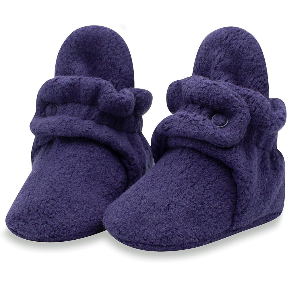 imageZutano Unisex Fleece Baby Booties Two Snap Closure Newborn to 24 MonthsTrue Navy