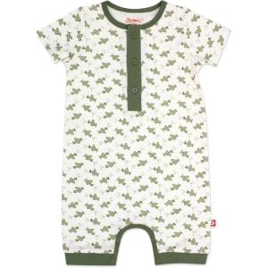 Zutano Baby Boys’ Organic Cotton Henley Bodysuit, Short-Sleeve Romper, Playsuit for Babies(Airplanes)