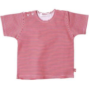 Zutano Baby Boys Primary Stripe Short Sleeve T Shirt(Red)