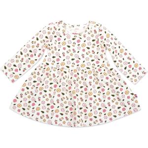 Zutano Baby Girls’ Organic Cotton, Long Sleeve Dress(Wildflower)