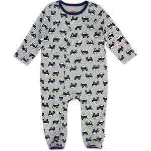 Zutano Baby Organic Cotton Footie Pajamas, Snap-Front Infant Pajamas(Off Road)