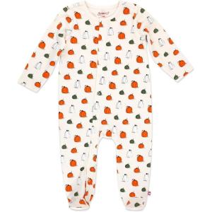 Zutano Baby Organic Cotton Footie Pajamas, Snap-Front Infant Pajamas(Pumpkin Patch)