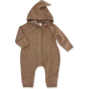 Zutano Cozie Fleece Baby One-Piece Elf Romper with Hood(Heather Mocha)