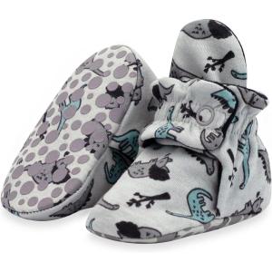 Zutano Organic Baby Booties Newborn Infant, Lost Baby Socks Solution, Unisex, Girl, Boy, 0-3, 3-6, 6-12, 12-18, 18-24 Months(Dino Park)