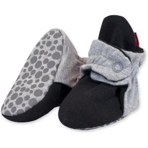 Zutano Organic Baby Booties Newborn Infant, Lost Baby Socks Solution, Unisex, Girl, Boy, 0-3, 3-6, 6-12, 12-18, 18-24 Months(Gray Heather/Black)