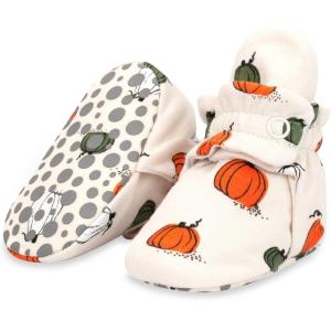 Zutano Organic Baby Booties Newborn Infant, Lost Baby Socks Solution, Unisex, Girl, Boy, 0-3, 3-6, 6-12, 12-18, 18-24 Months(Pumpkin Patch)