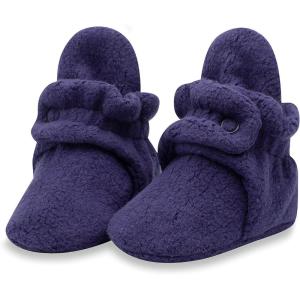 Zutano Unisex Fleece Baby Booties, Two Snap Closure, Newborn to 24 Months(True Navy)