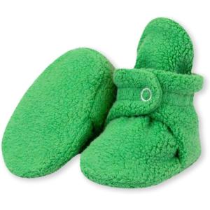 Zutano Unisex Fleece Baby Booties with Organic Cotton Lining, Newborn Essentials(Apple)