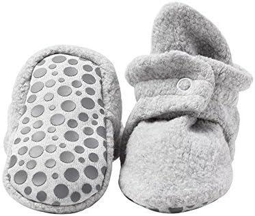 imageZutano Cozie Fleece Baby Booties with Grippers StayOn Baby Shoes Bundle 24M