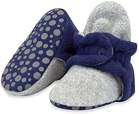 imageZutano Cozie Fleece Baby Booties with Grippers StayOn Baby Shoes Bundle 24M