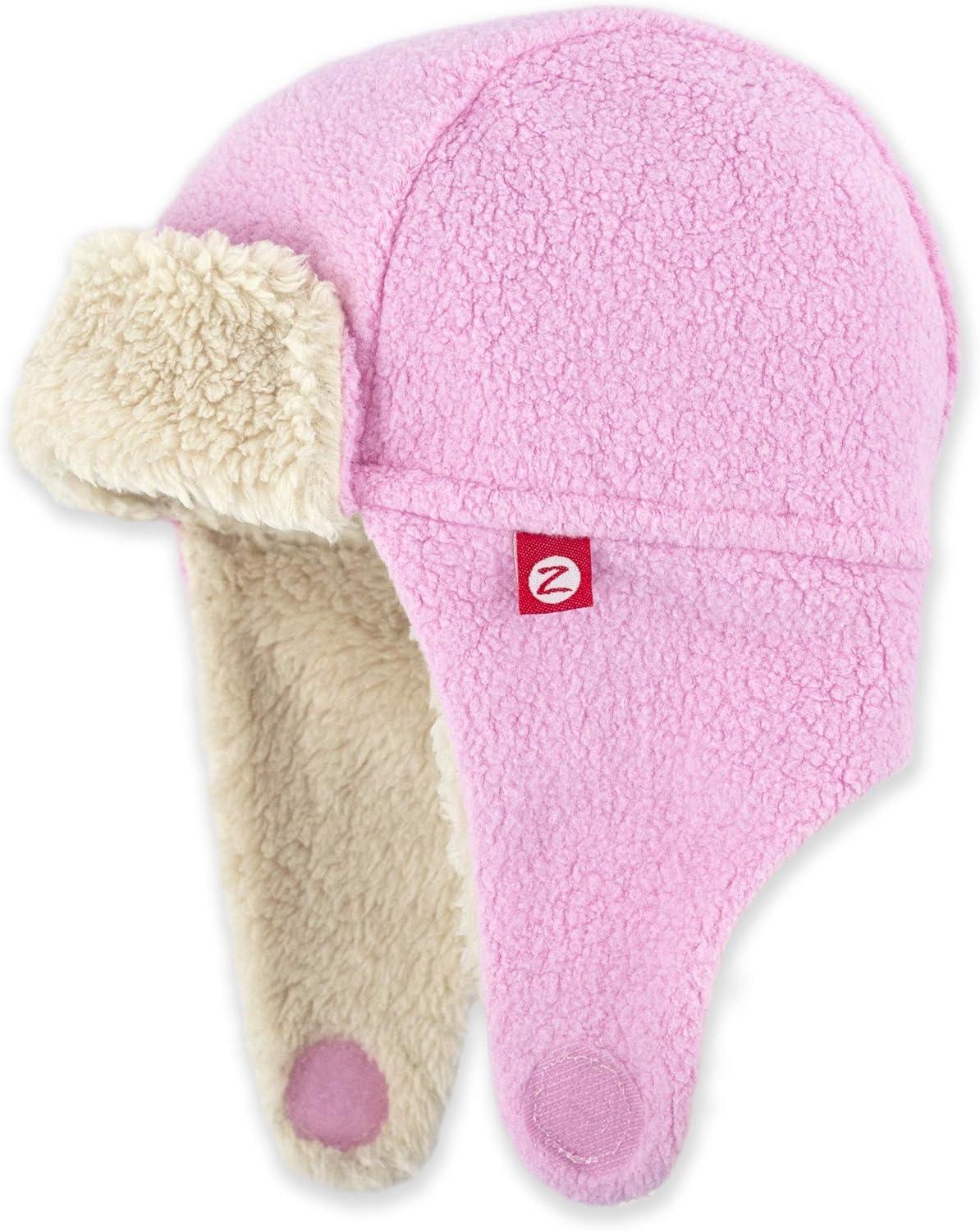 imageZutano Unisex Baby Cozie Fleece Furry Hat Hot Pink 24M
