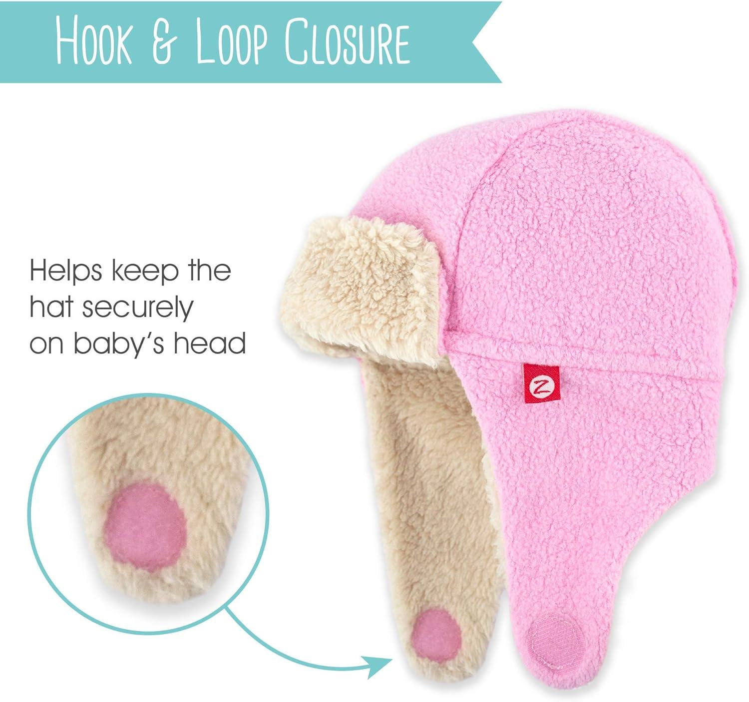 imageZutano Unisex Baby Cozie Fleece Furry Hat Hot Pink 24M